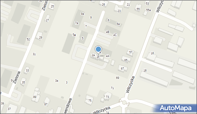 Kiełczów, Lawendowa, 2c, mapa Kiełczów