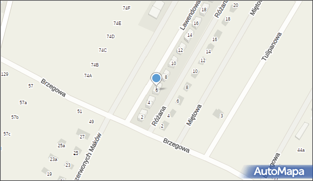 Kiełpin, Lawendowa, 6, mapa Kiełpin