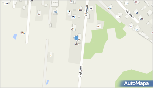 Klaudyn, Łąkowa, 25e, mapa Klaudyn