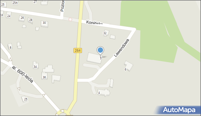 Kleczew, Lawendowa, 3, mapa Kleczew