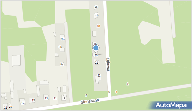 Klembów, Łąkowa, 20, mapa Klembów