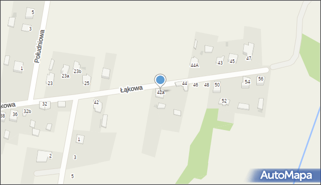Kłomnice, Łąkowa, 42a, mapa Kłomnice