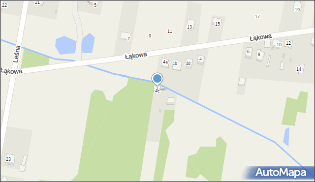 Kłomnice, Łąkowa, 4c, mapa Kłomnice