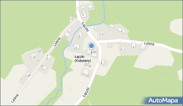 Kobylany, Łączki, 8, mapa Kobylany