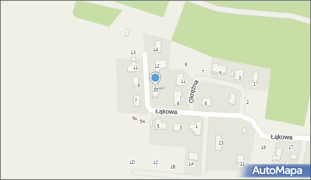 Kobylarnia, Łąkowa, 10, mapa Kobylarnia