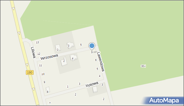 Kobylec, Lawendowa, 7, mapa Kobylec