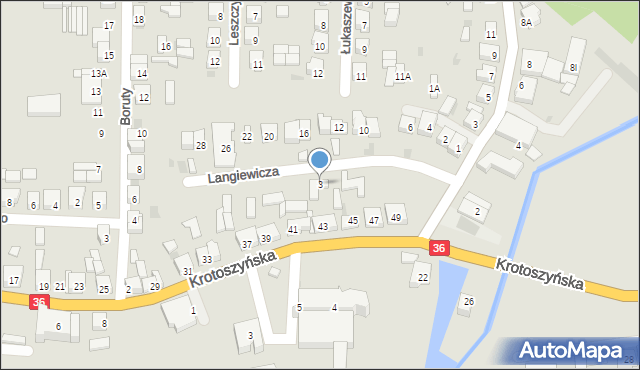 Kobylin, Langiewicza Mariana, gen., 3, mapa Kobylin