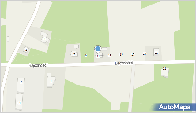 Kołaków, Łączności, 11, mapa Kołaków