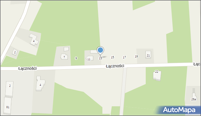 Kołaków, Łączności, 13, mapa Kołaków