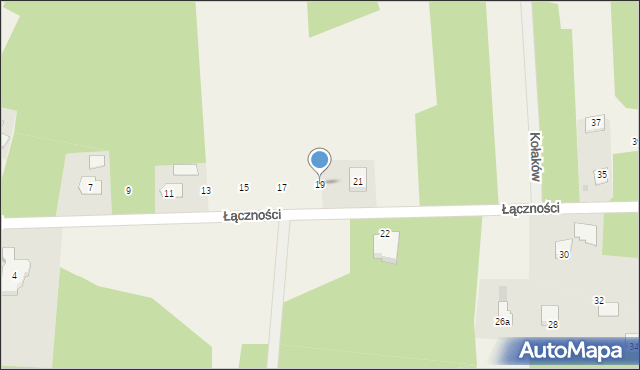 Kołaków, Łączności, 19, mapa Kołaków