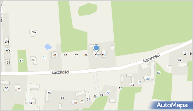 Kołaków, Łączności, 71, mapa Kołaków