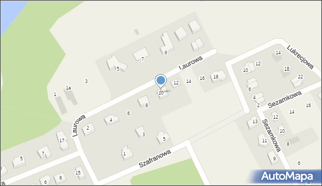 Kolbudy, Laurowa, 10, mapa Kolbudy