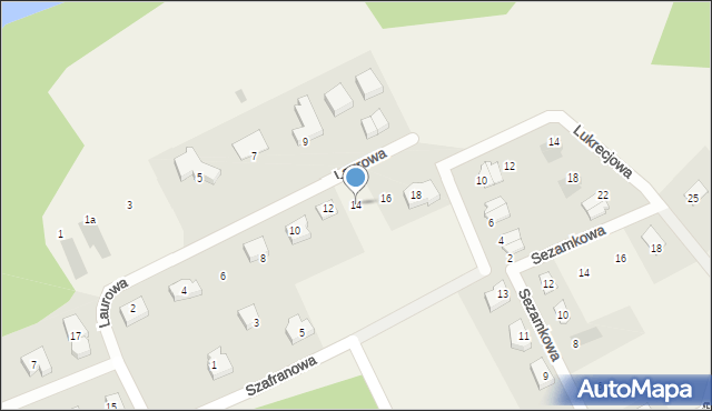 Kolbudy, Laurowa, 14, mapa Kolbudy