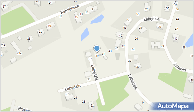 Koleczkowo, Łabędzia, 39, mapa Koleczkowo