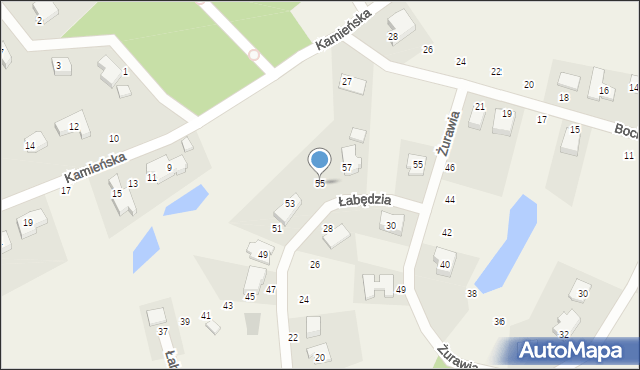 Koleczkowo, Łabędzia, 55, mapa Koleczkowo