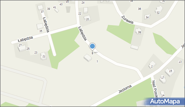 Koleczkowo, Łabędzia, 9, mapa Koleczkowo