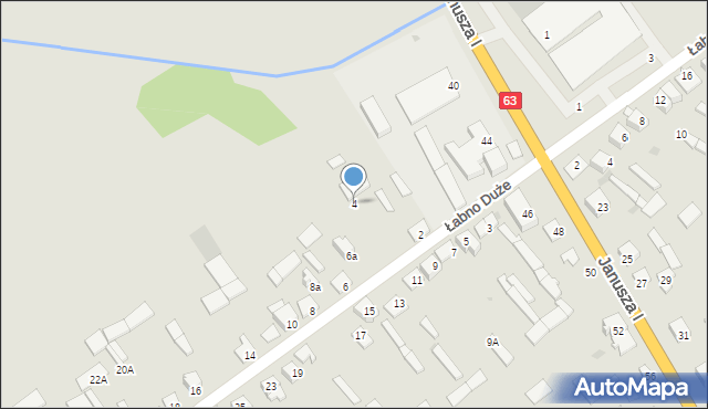 Kolno, Łabno Duże, 4, mapa Kolno