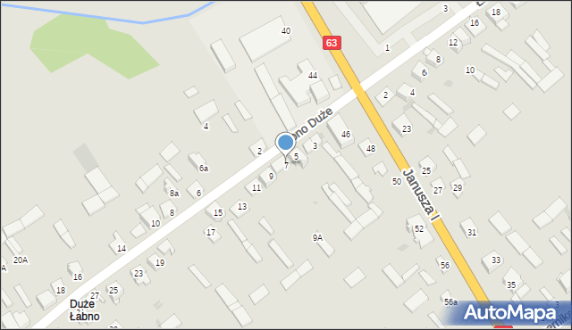 Kolno, Łabno Duże, 7, mapa Kolno