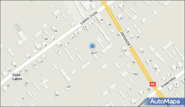 Kolno, Łabno Duże, 9A, mapa Kolno
