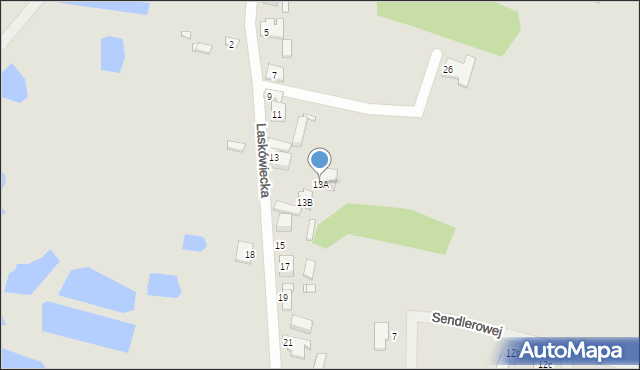 Konin, Laskówiecka, 13A, mapa Konina