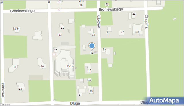 Konstancin-Jeziorna, Łąkowa, 14, mapa Konstancin-Jeziorna