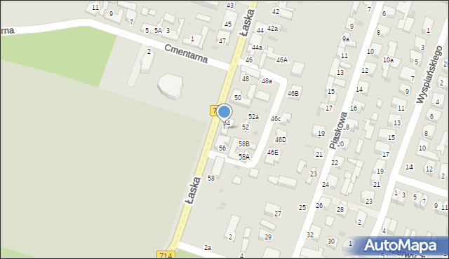 Konstantynów Łódzki, Łaska, 54A, mapa Konstantynów Łódzki