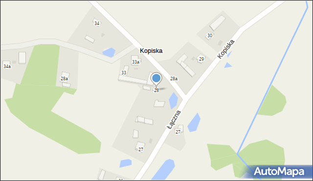 Kopiska, Łączna, 28, mapa Kopiska