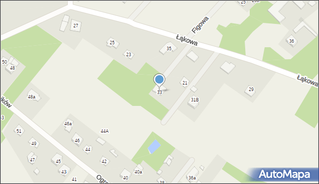 Korytów A, Łąkowa, 33, mapa Korytów A