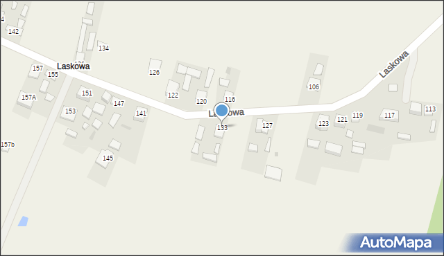 Kostomłoty Drugie, Laskowa, 133, mapa Kostomłoty Drugie