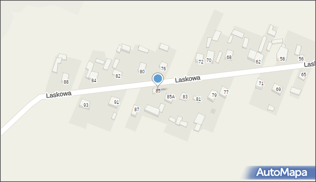 Kostomłoty Drugie, Laskowa, 85, mapa Kostomłoty Drugie