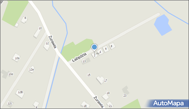 Koszalin, Łabędzia, 2, mapa Koszalina