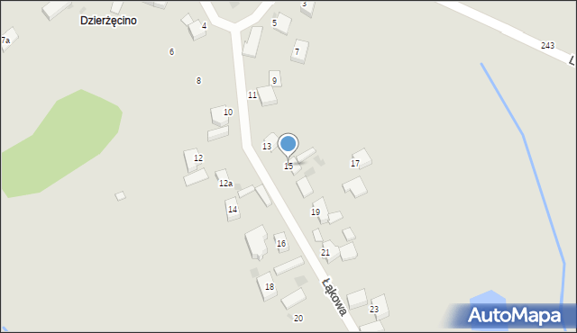 Koszalin, Łąkowa, 15, mapa Koszalina