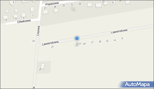 Koszwały, Lawendowa, 21, mapa Koszwały