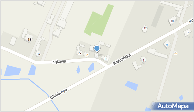 Kowalew, Łąkowa, 1, mapa Kowalew