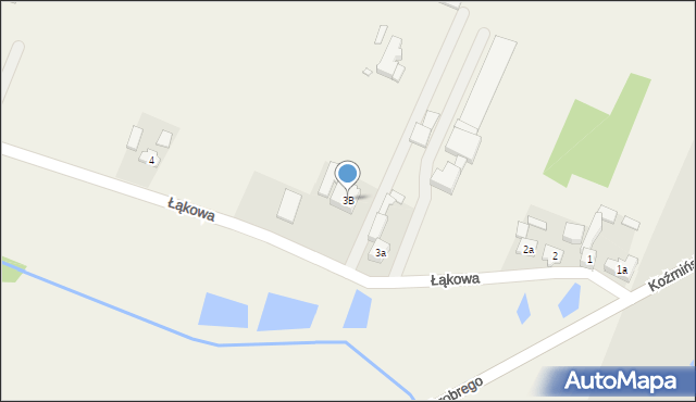 Kowalew, Łąkowa, 3B, mapa Kowalew