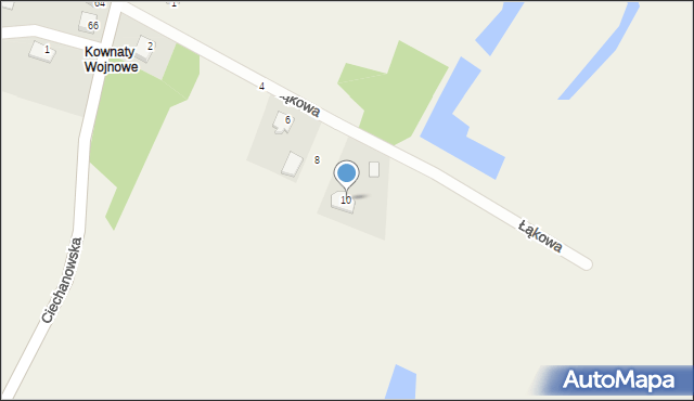 Kownaty Żędowe, Łąkowa, 10, mapa Kownaty Żędowe