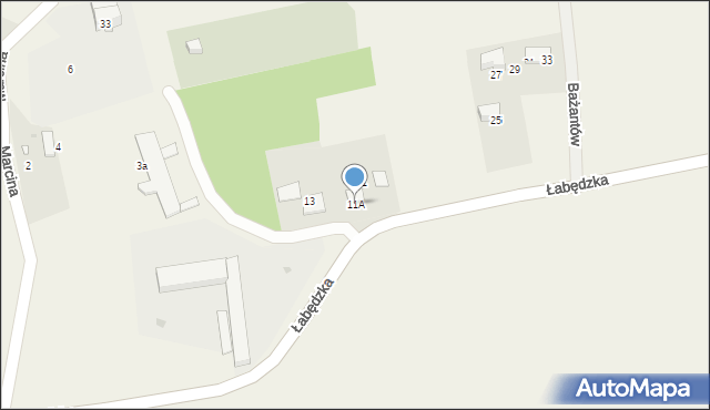 Kozłów, Łabędzka, 11A, mapa Kozłów