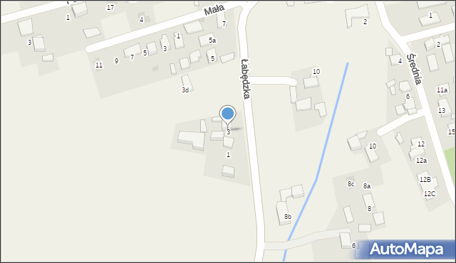 Kozłów, Łabędzka, 3, mapa Kozłów