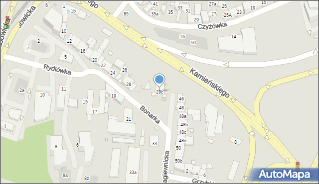 Kraków, Łagiewnicka, 29c, mapa Krakowa