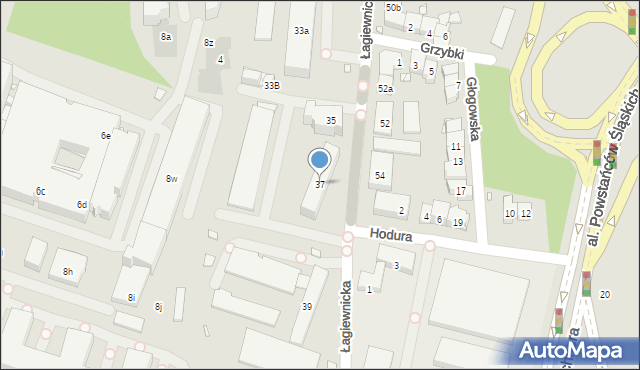 Kraków, Łagiewnicka, 37, mapa Krakowa