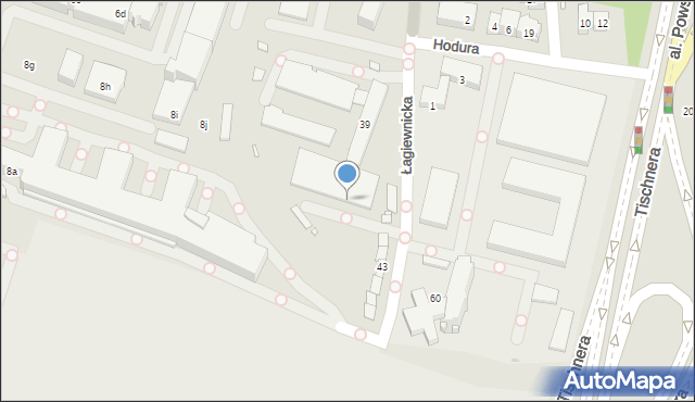 Kraków, Łagiewnicka, 41, mapa Krakowa