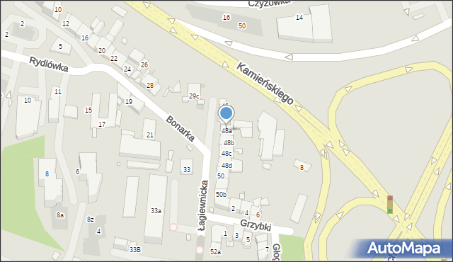 Kraków, Łagiewnicka, 48a, mapa Krakowa