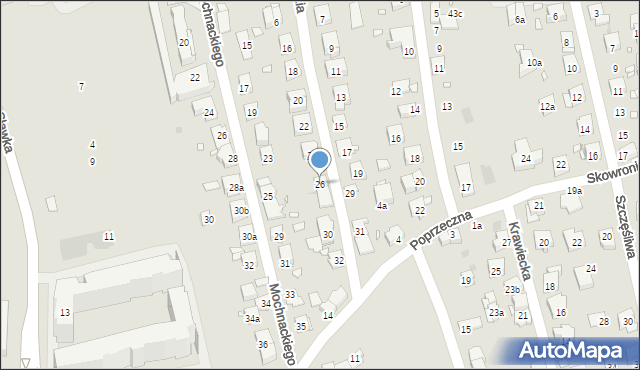 Kraków, Łabędzia, 26, mapa Krakowa