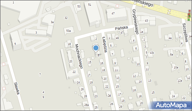 Kraków, Łabędzia, 8, mapa Krakowa