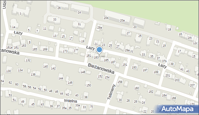 Kraków, Łazy, 24, mapa Krakowa