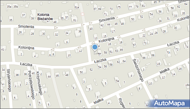 Kraków, Łaczka Mariana, ks. prał., 57A, mapa Krakowa