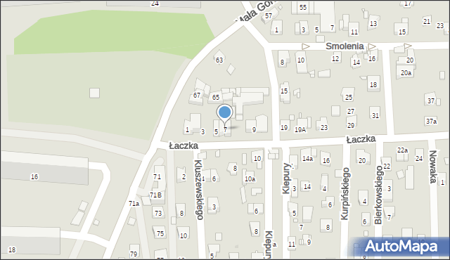 Kraków, Łaczka Mariana, ks. prał., 7, mapa Krakowa