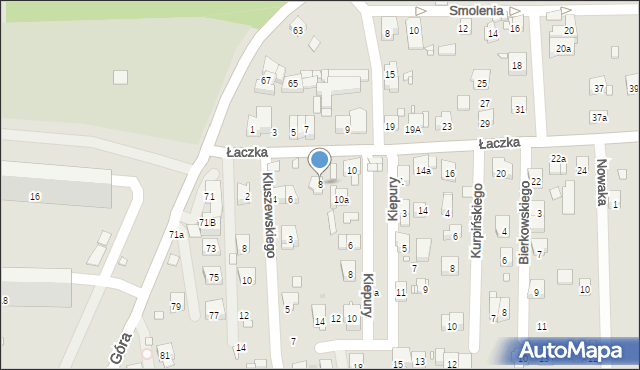 Kraków, Łaczka Mariana, ks. prał., 8, mapa Krakowa