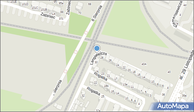 Kraków, Langiewicza Mariana, gen., 28a, mapa Krakowa