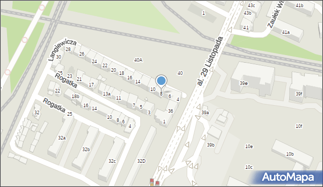 Kraków, Langiewicza Mariana, gen., 8, mapa Krakowa
